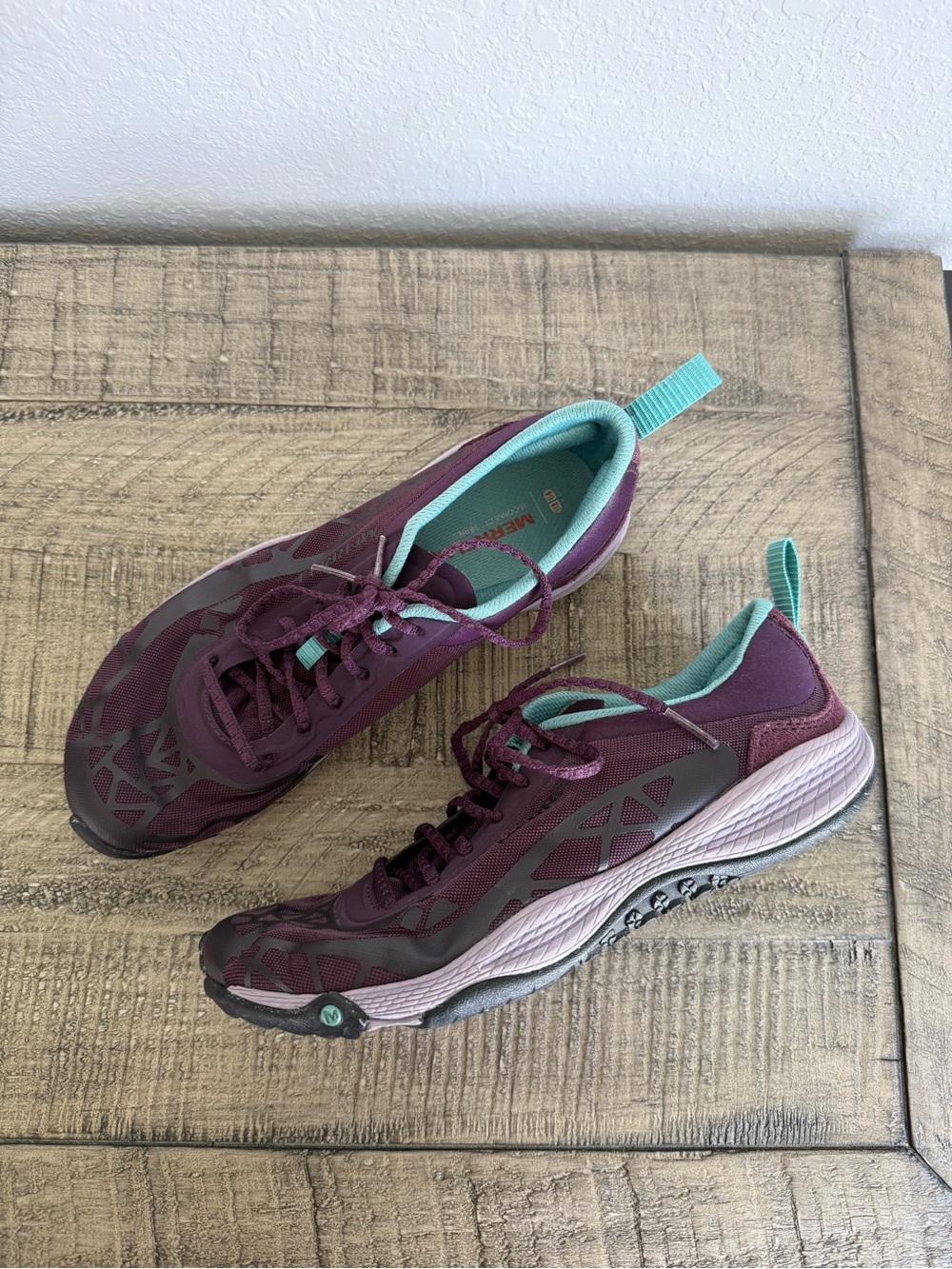 Merrell All Out Soar Trail Running Shoes Purple Lightweight Barefoot Sneakers